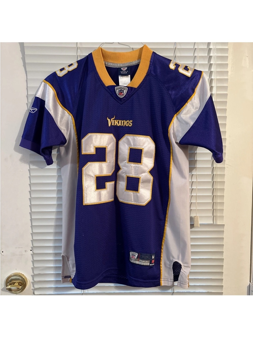 Vintage NFL On Field Reebok Adrian Peterson Vikings Youth Jersey Size Medium